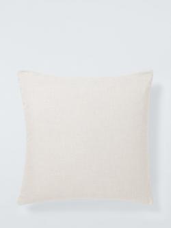 John Lewis Boucle Square Cushion - view 2, Marshmallow