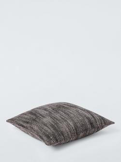 John Lewis Mono Knit Cushion, Black - view 2, Black