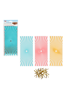 Tala Star Print Party Treat Bags, Pack of 20, Pastel - view 2, Pastel