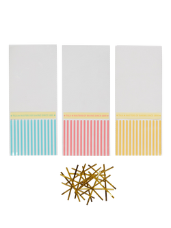 Tala Stripe Print Party Treat Bags, Pack of 20, Pastel, Pastel