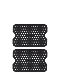 Tala Rectangular Silicone Reusable Air Fryer Base Liner, Set of 2, 20 x 13cm - view 2, Black