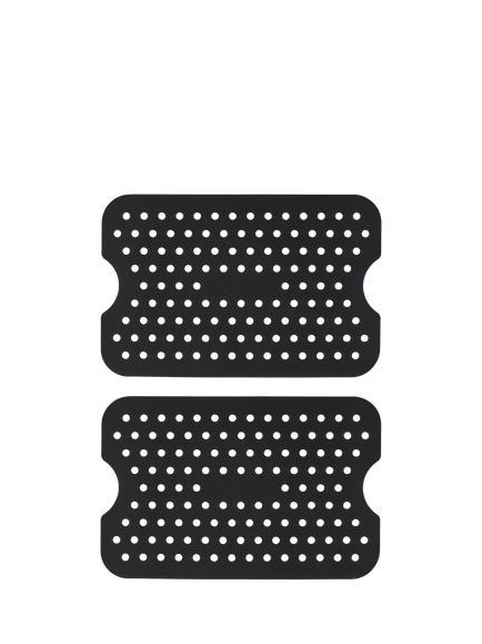 Tala Rectangular Silicone Reusable Air Fryer Base Liner, Set of 2, 19.5 x 13cm - view 2, Black