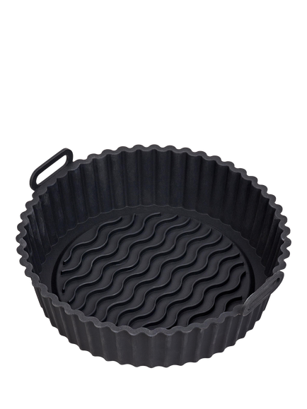 Tala Round Silicone Reusable Air Fryer Liner, 21cm, Black