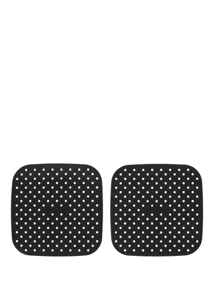 Tala Square Silicone Reusable Air Fryer Base Liner, Set of 2, 19cm - view 2, Black
