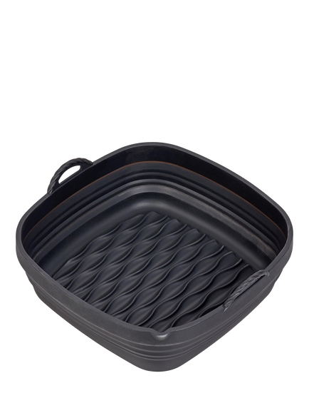 Tala Square Silicone Collapsible Reusable Air Fryer Liner, 22cm, Black
