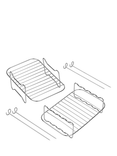 Tala Stainless Steel 2 Tier Air Fryer Rach & 4 Skewers