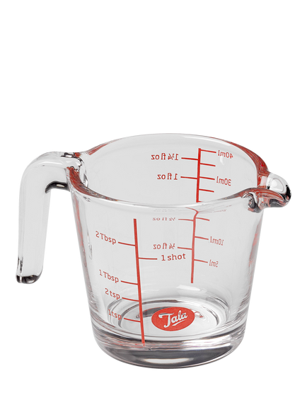 Tala Mini Measuring Glass Jug, 40ml, Clear/Red, Clear / Red