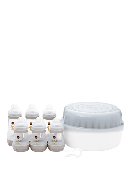 MAM Microwave Easy Start Bottle and Microwave Steriliser Set, Multi