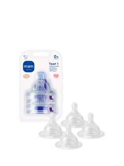 MAM Skinsoft Slow Flow Teat, Pack of 4, Multi