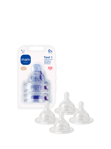 MAM Skinsoft Slow Flow Teat, Pack of 4, Multi