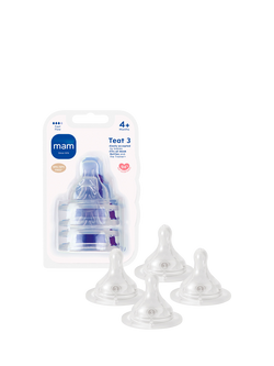 MAM Skinsoft Fast Flow Teat, Pack of 4, Multi