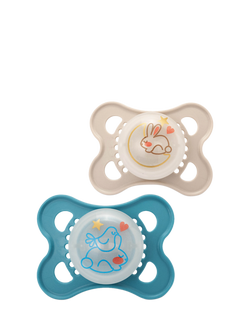 MAM Night Glow in the Dark Soother, Pack of 2, 0-6 months, Bunny