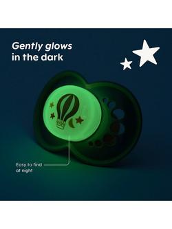 MAM Night Glow in the Dark Soother, 6-18 Months, Pack of 2 - view 2, Pink/Yellow