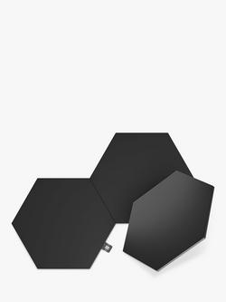 Nanoleaf Shapes Ultra Black Hexagons Expansion Pack, 3 LED Panels, 