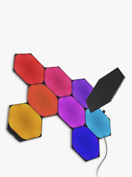 Nanoleaf Shapes Ultra Black Hexagons Starter Kit, 9 LED Panels, 