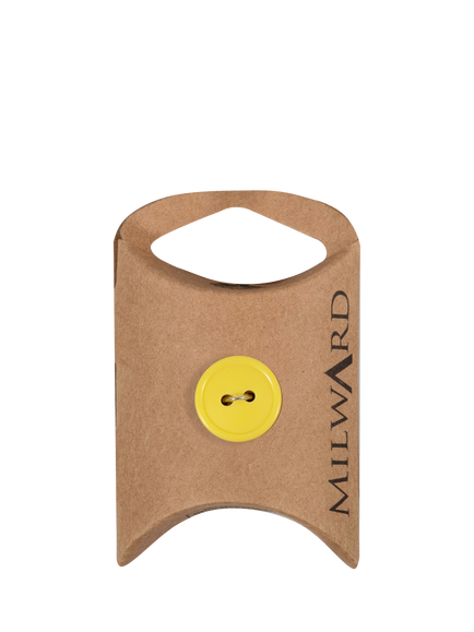 Milward 2 Hole Rim Buttons, 15mm, Yellow, Pack of 6, Yellow