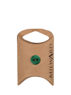 Milward 2 Hole Buttons, 11mm, Pack of 10, Emerald