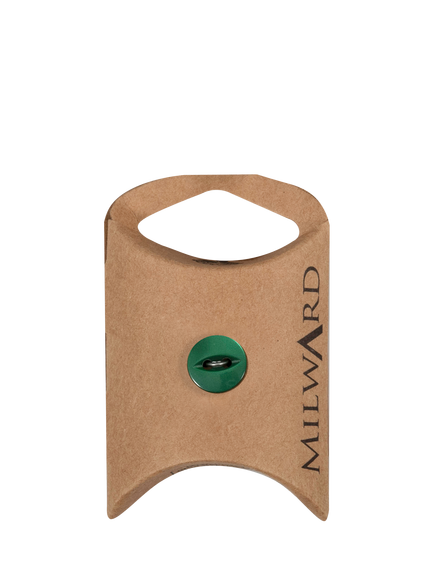 Milward 2 Hole Buttons, 11mm, Pack of 10, Emerald