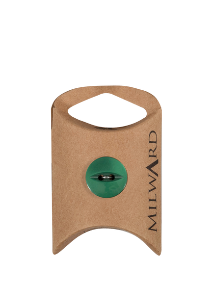 Milward 2 Hole Buttons, 16mm, Pack of 6, Emerald