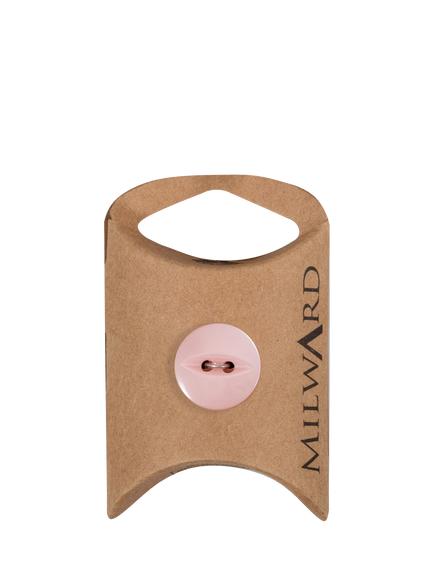 Milward 2 Hole Buttons, 16mm, Pack of 6, Pink