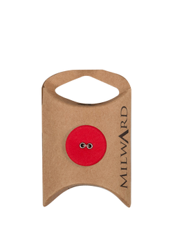 Milward 2 Hole Fabric Buttons, 20mm, Pack of 6, Red