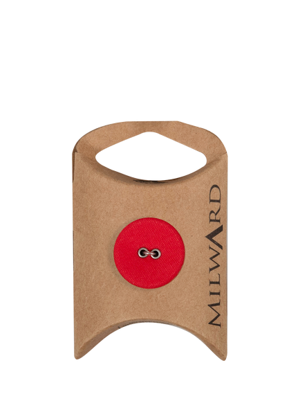 Milward 2 Hole Fabric Buttons, 20mm, Pack of 6, Red