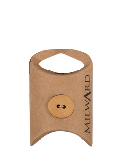 Milward 2 Hole Oval Wood Buttons, 14mm, Brown, Pack of 8, Wood