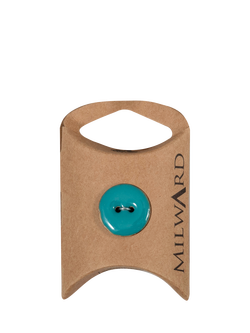 Milward 2 Hole Coconut Buttons, 18mm, Pack of 6, Turquoise