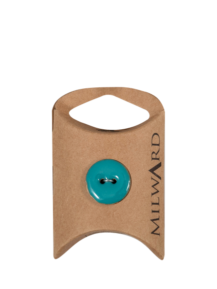 Milward 2 Hole Coconut Buttons, 18mm, Pack of 6, Turquoise