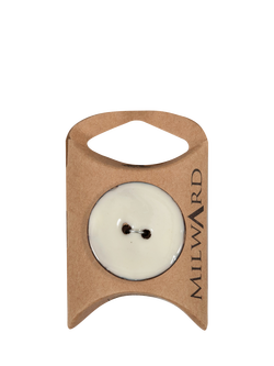 Milward 2 Hole Coconut Buttons, 30mm, Pack of 3, White