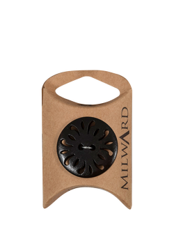 Milward 2 Hole Engraved Buttons, 30mm, Brown, Pack of 3, Brown
