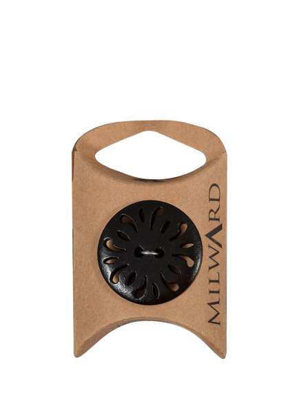 Milward 2 Hole Engraved Buttons, 30mm, Brown, Pack of 3, Brown