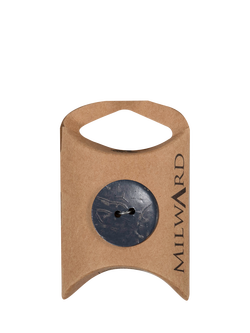 Milward 2 Hole Leather Look Buttons, 23mm, Navy, Pack of 5, Navy