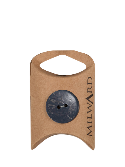 Milward 2 Hole Leather Look Buttons, 23mm, Navy, Pack of 5, Navy