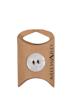 Milward 2 Hole Marbled Buttons, 21mm, White, Pack of 8, White