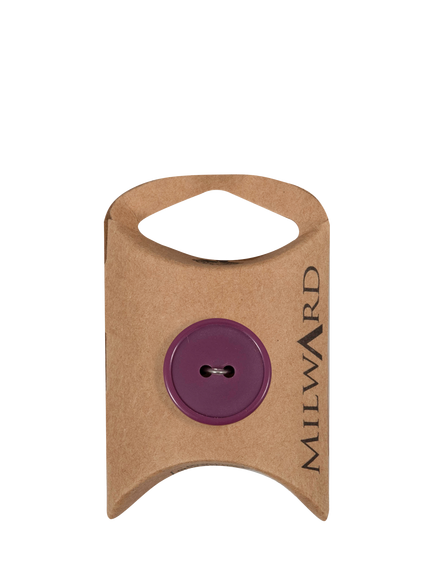 Milward 2 Hole Rim Buttons, 20mm, Bordeaux, Pack of 5, Bordeaux