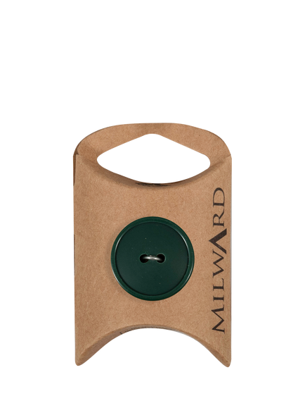 Milward 2 Hole Rim Buttons, 23mm, Pack of 4, Dark Green