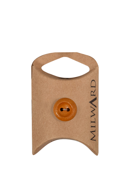 Milward 2 Hole Wood Rim Buttons, 15mm, Tan, Pack of 10, Wood