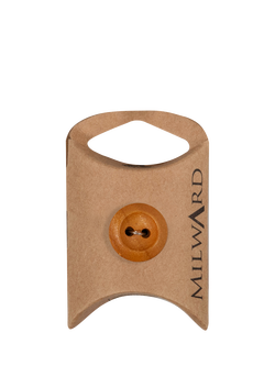 Milward 2 Hole Wood Rim Buttons, 18mm, Tan, Pack of 6, Wood