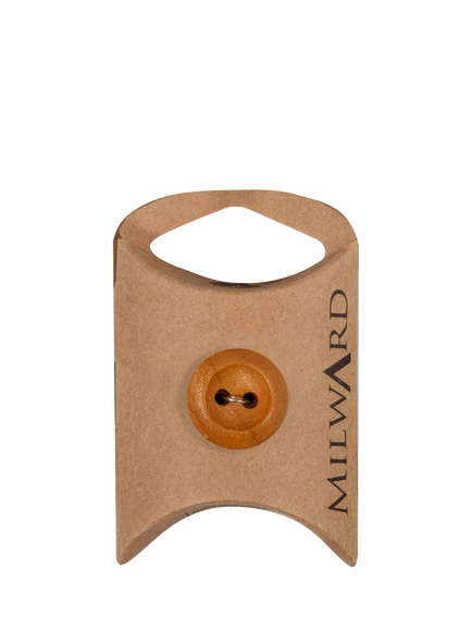 Milward 2 Hole Wood Rim Buttons, 18mm, Tan, Pack of 6, Wood
