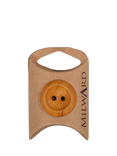 Milward 2 Hole Wood Rim Buttons, 26mm, Tan, Pack of 4