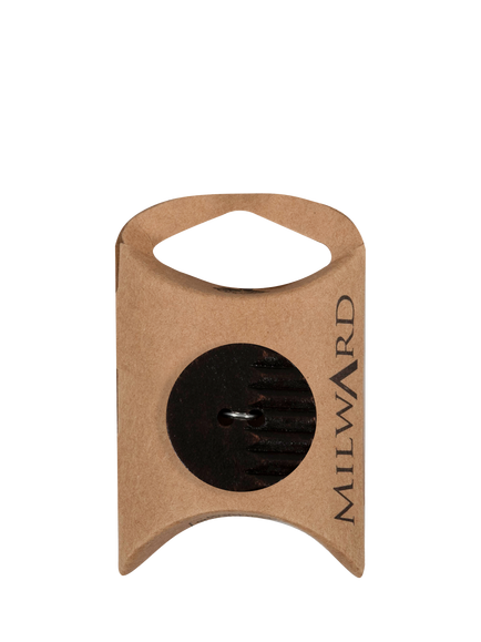 Milward 2 Hole Grooved Buttons, 25mm, Brown, Pack of 4, Dark Brown