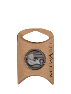 Milward 2 Hole Rim Marbled Buttons, 25mm, Black, Pack of 4, Black