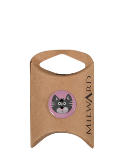 Milward 2 Hole Cat Buttons, 19mm, Pink, Pack of 6, Pink