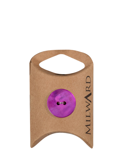 Milward 2 Hole Mother of Pearl Buttons, 20mm, Fuchsia, Pack of 4, Fuchsia