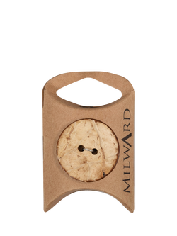 Milward 2 Hole Coconut Buttons, 30mm, Pack of 3, Brown