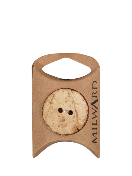 Milward 2 Hole Coconut Buttons, 30mm, Pack of 3, Brown