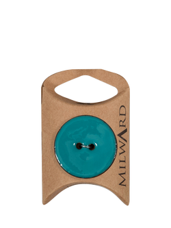 Milward 2 Hole Coconut Buttons, 30mm, Pack of 3, Turquoise
