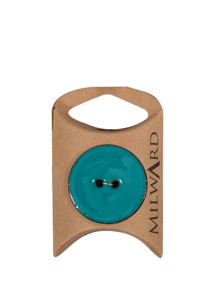 Milward 2 Hole Coconut Buttons, 30mm, Pack of 3, Turquoise