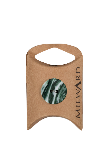 Milward 2 Hole Marbled Buttons, 20mm, Pack of 7, Army Marble